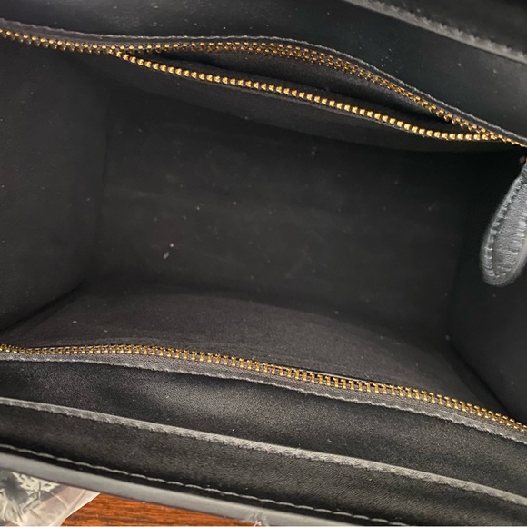 Tricolor Red Black Etoupe Micro Luggage Bag Convertible Crossbody C7-2 - Picture 11 of 13